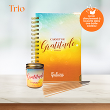 Charger l'image dans la galerie, TRIO Gratitude: Carnet + Encens + Bougie 3.5 oz